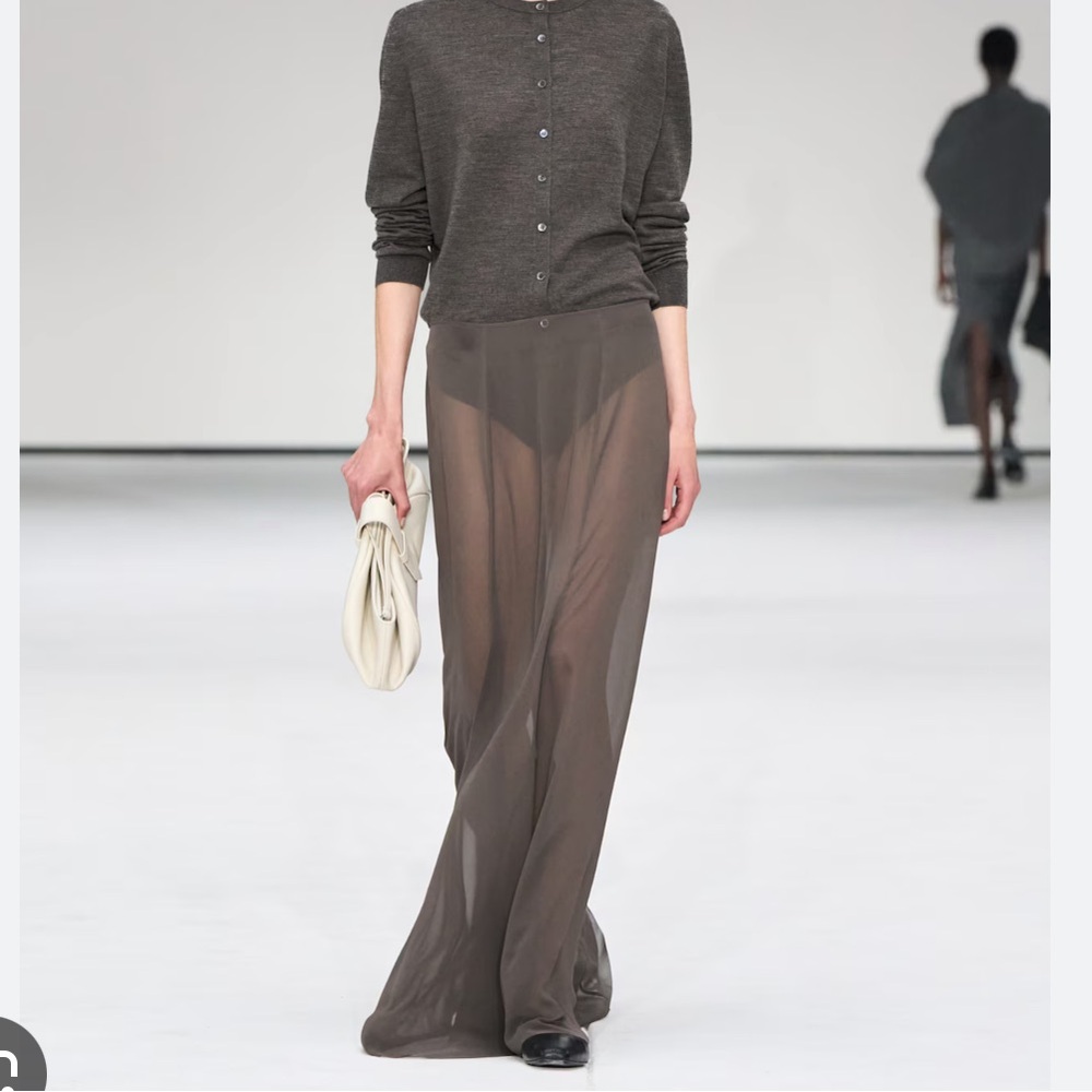COS Stone Sheer Maxi Organza Skirt BNWT